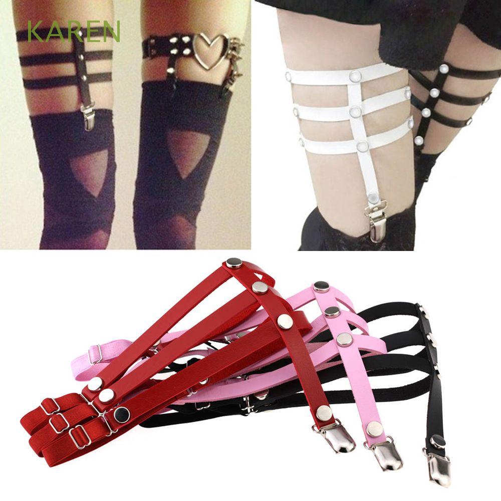 Women Adjustable Garter Belt Elastic Ring Thigh Leg Stockings Suspender Lingerie