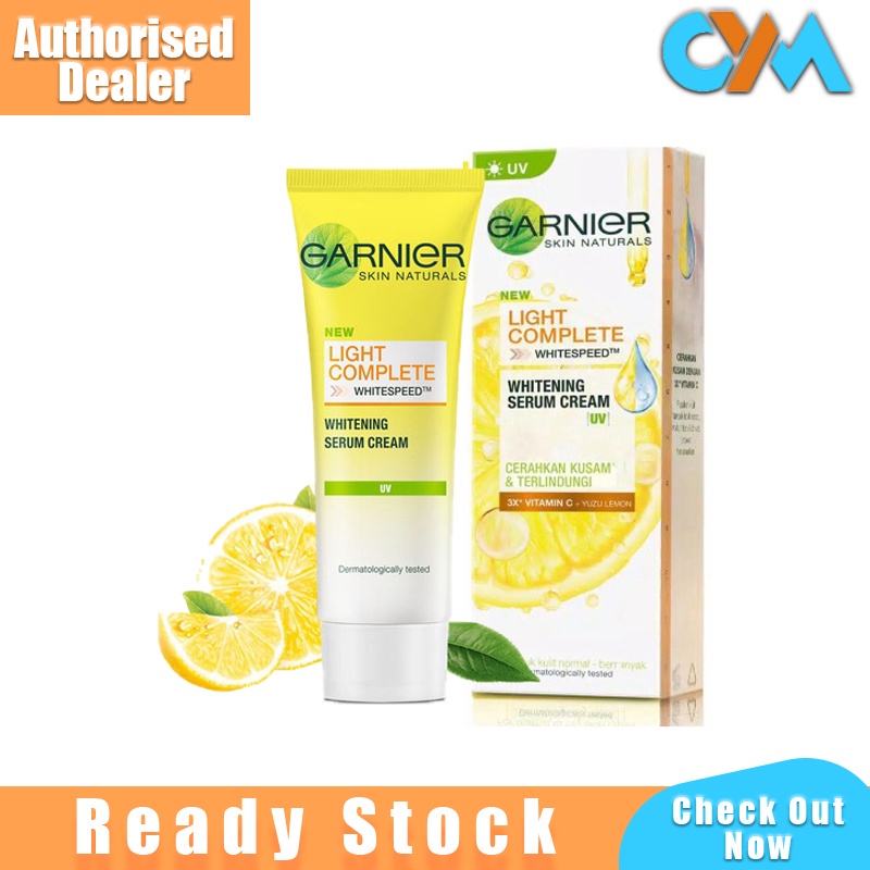 Garnier New Light Complete Whitening Serum Cream Uv 40ml Halal Product Day Cream Whitening Speed 3x Vitamin C Yuzu Shopee Malaysia