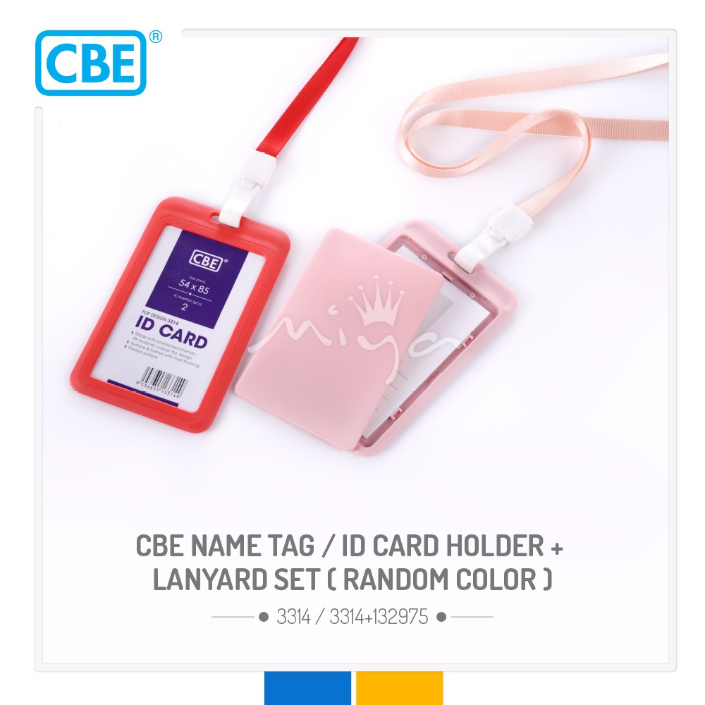 CBE 3314 + 132975 Name Tag / Name Badge Holder / Office ID Card Holder ...