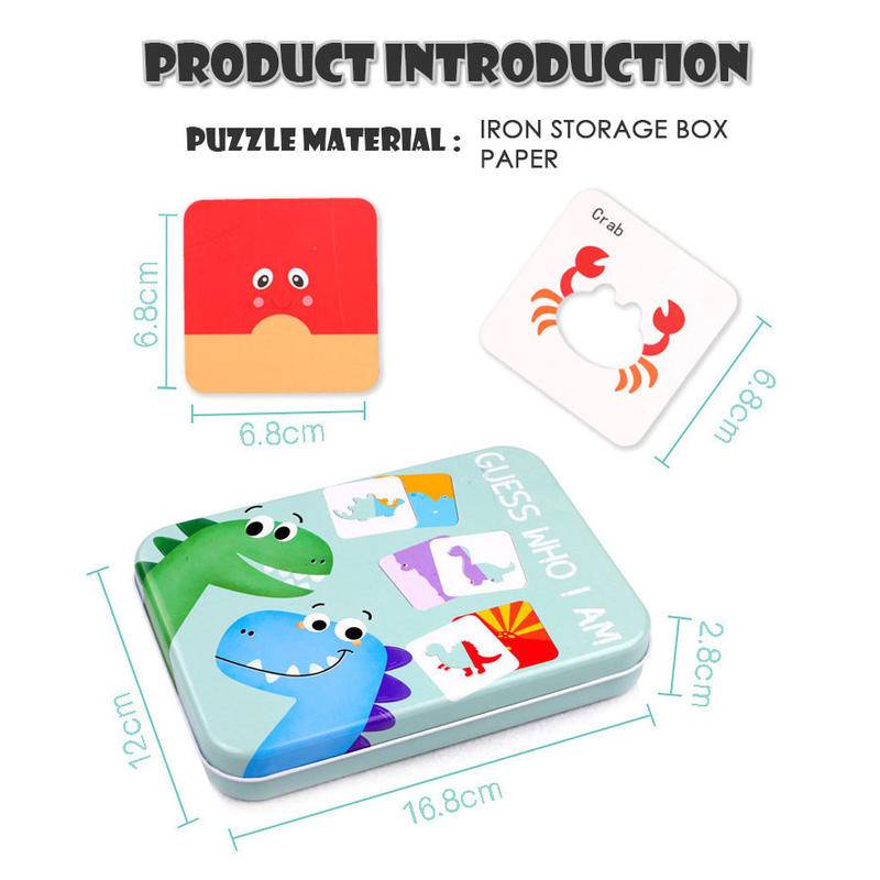 Essential Reliable Kids jigsaw toys 0-2 year early learning educational easy elementary wood toy Matching dinosaur an... - Image 4