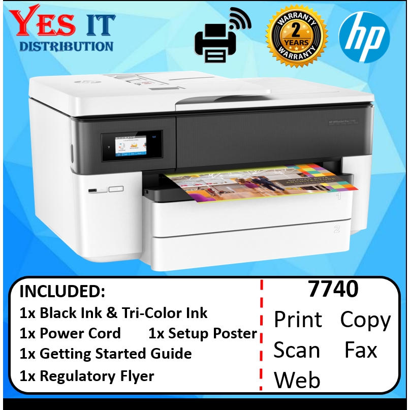 HP OfficeJet Pro 7740 Wide Format AllinOne Printer Shopee Malaysia