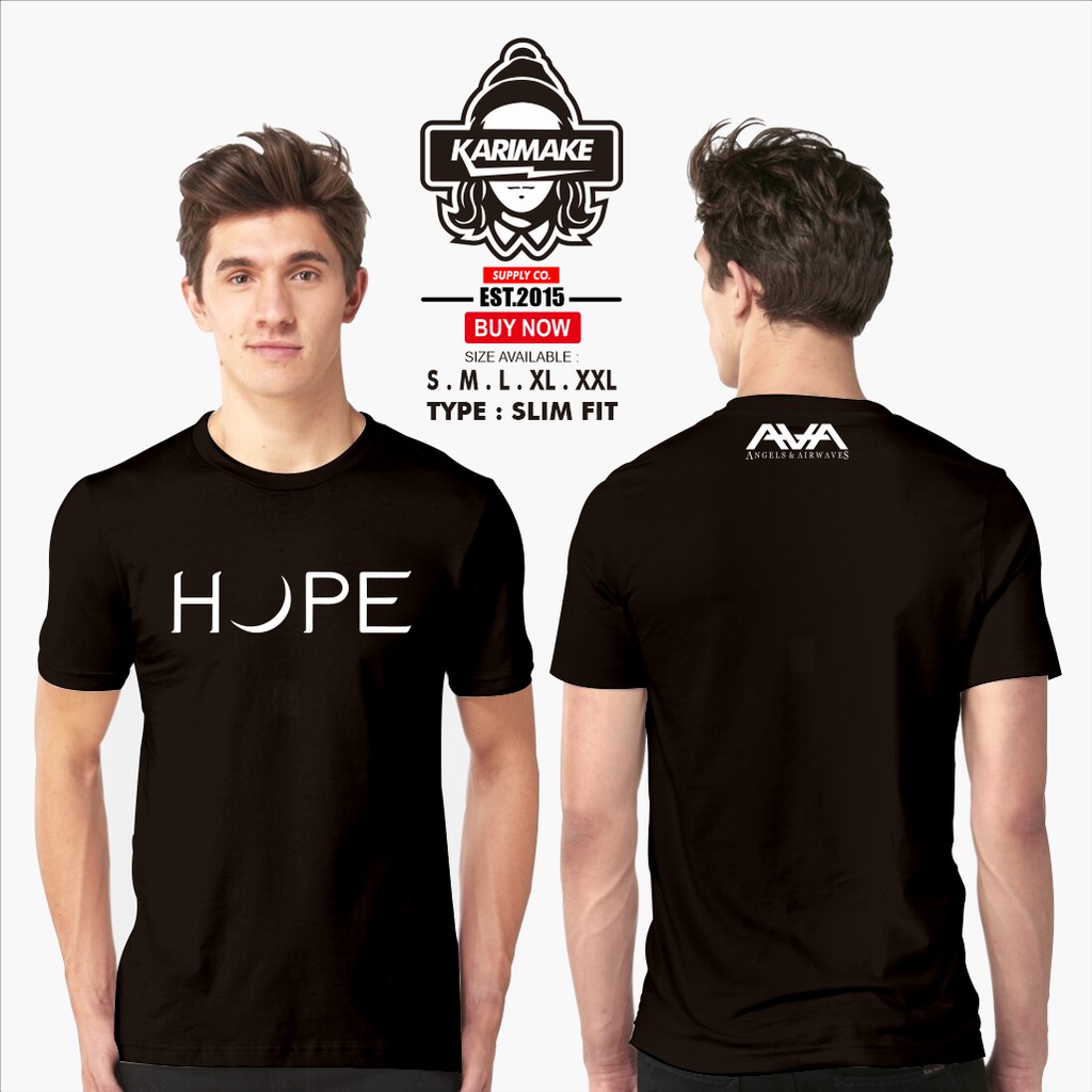 Ava Angels And Airwaves Hope Band T Shirt Logo Music Shirt Karimake Kaos Baju Band Ava Angels And Airwaves Hope Logo Kaos Musik Karimake Shopee Malaysia