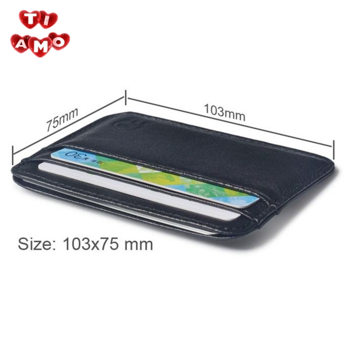New Men/'s Leather Mini Wallet Thin Credit Card Holder ID Case Purse Bag Pouch