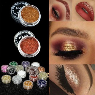 Single Color Glitter Shimmering Shiny Eyeshadow Eye Shadow Women Beauty Cosmetic