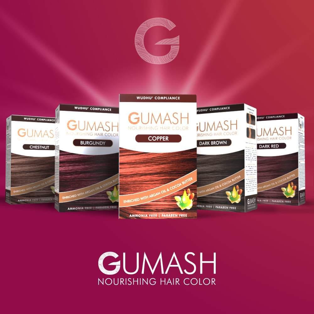 (T) GUMASH HAIR COLOR HALAL BURGUNDY (WUDHU FRIENDLY) PEWARNA RAMBUT