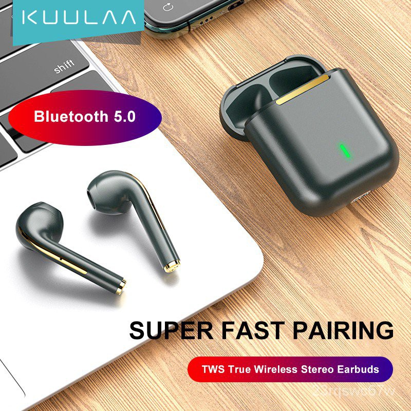 KUULAA TWS Wireless Headphone Bluetooth Earphone Headset True Wireless Earbuds For iPhone 12 11 Pro Max Touch Control Ea