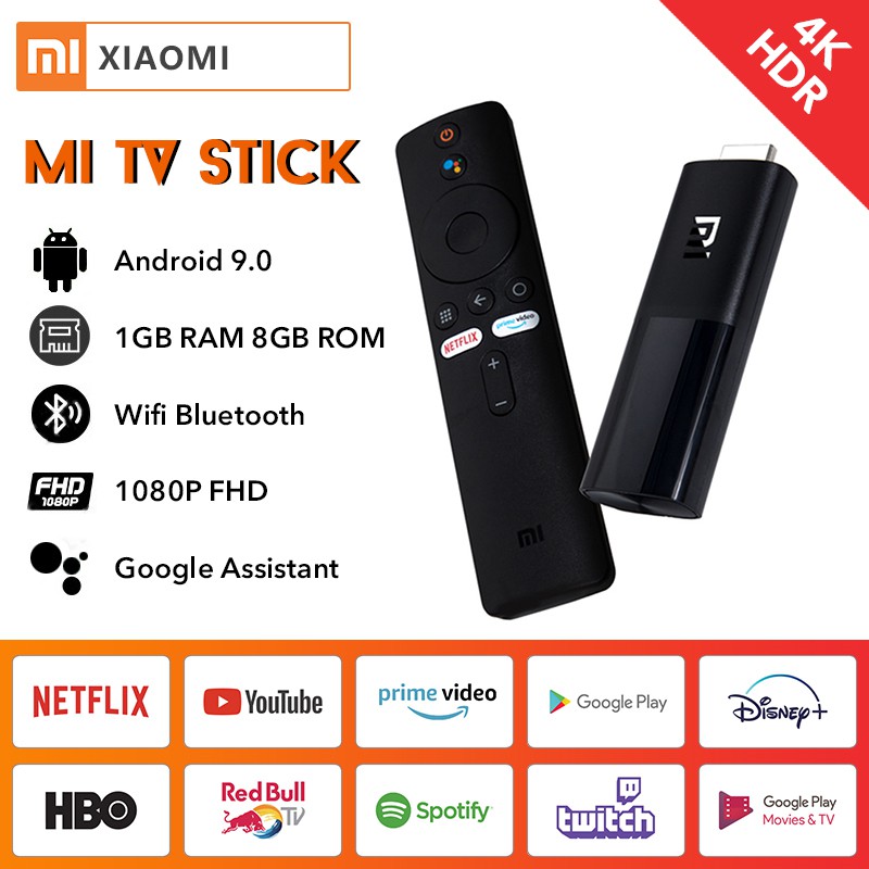 Xiaomi Mi TV Stick Android TV 9.0 Quad-core Dolby DTS HD Dual Decoding ...