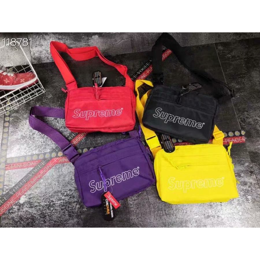 purple supreme waist bag