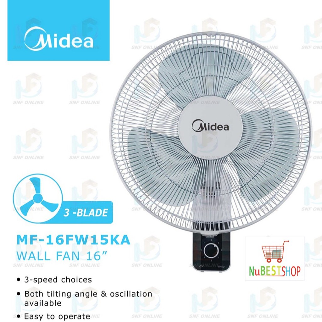 Midea Wall Fan Mf 16fw15ka 16 Inch Shopee Malaysia