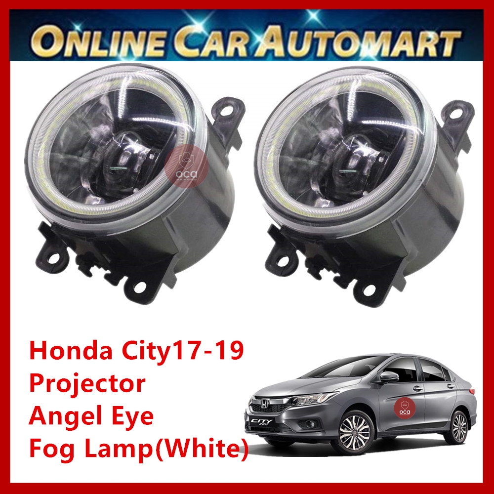 Honda City 2017-2019 LED Car Fog Lamp/Fog Light (Projector Angel Eye White) 2pcs OEM