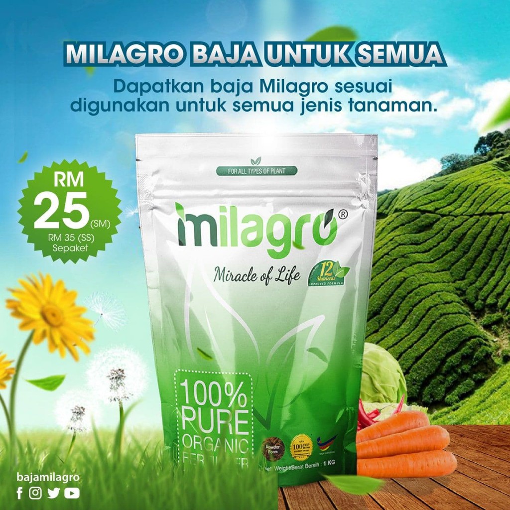 Buy Baja Pokok Bunga Buah Milagrow 1kg Baja Organik Tinja Ayam Seetracker Malaysia