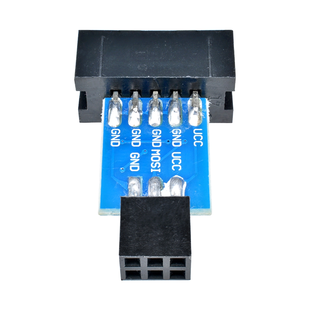 2PCS 10 Pin Convert to 6 Pin Adapter Board For ATMEL AVRISP USBASP STK500 NEW