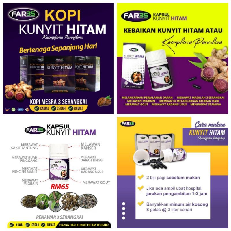 Ori Hq Kunyit Hitam Far3s Penawar Segala Penyakit