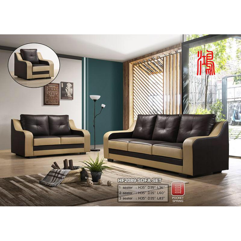 Leather Sofa Lounge Chair Relax, 2 Tone Leather Sofa Set