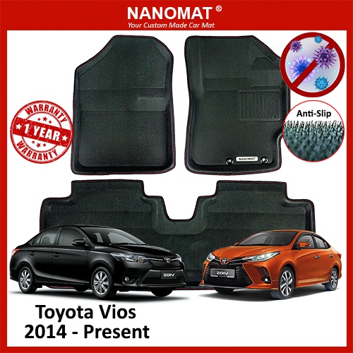 shopee: NANOMAT Carpet Toyota Vios 2014 - Present Car Mat (0:0::;0:0::)