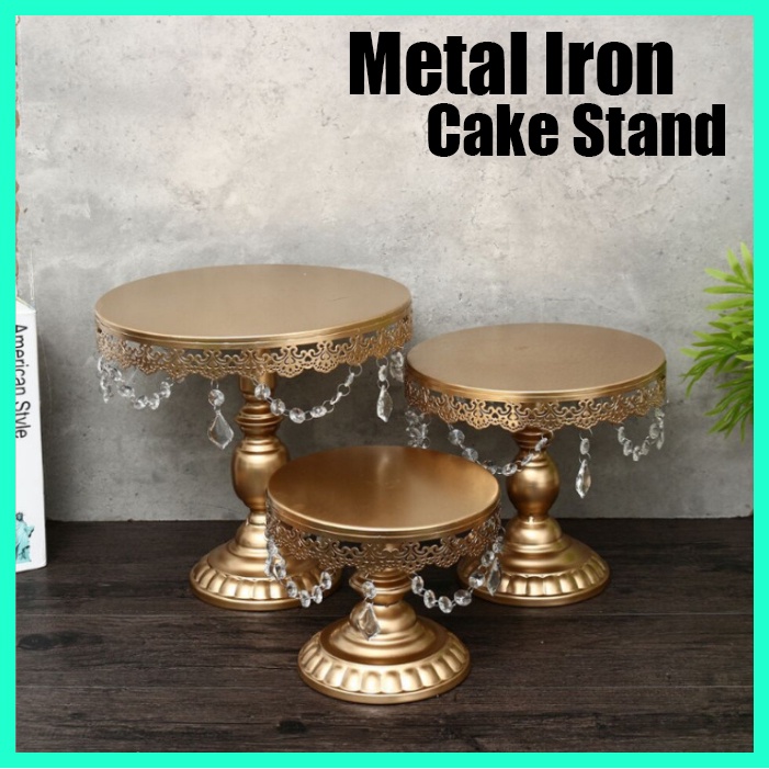 Metal Iron Cake Stand Round Pedestal Dessert Holder gold _c 最大82OFFクーポン