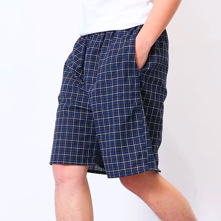 blue plaid mens pants