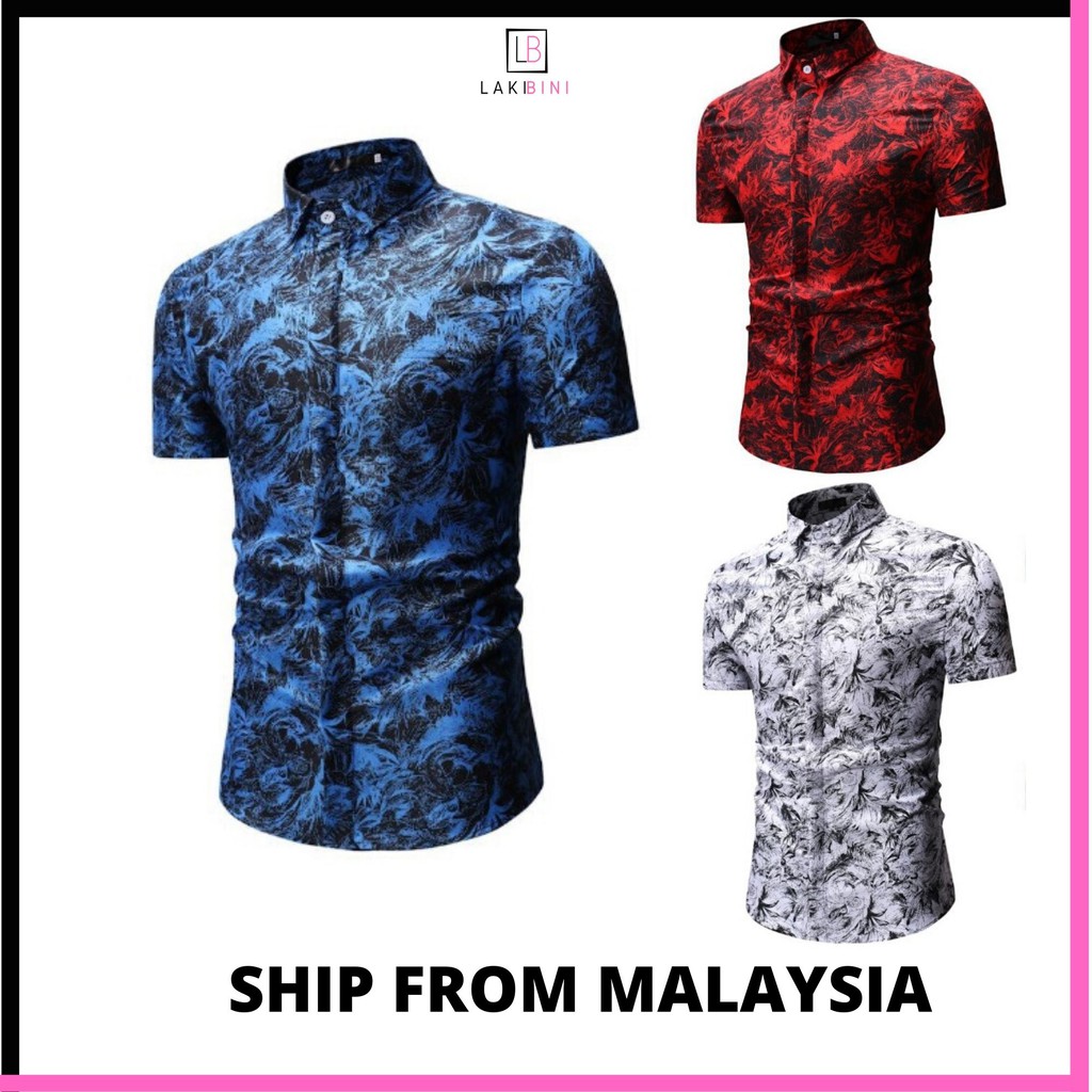 Baju Kemeja Lelaki Corak Batik Songket Viral 2021  Shopee Malaysia