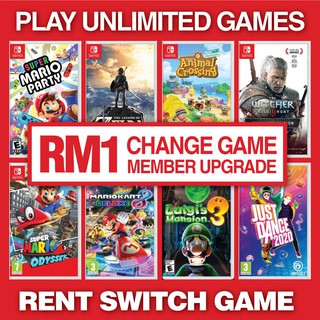 RM1 - Nintendo Switch Game Rental Membership / Change Games / Membership Upgrade / Message us before purchase