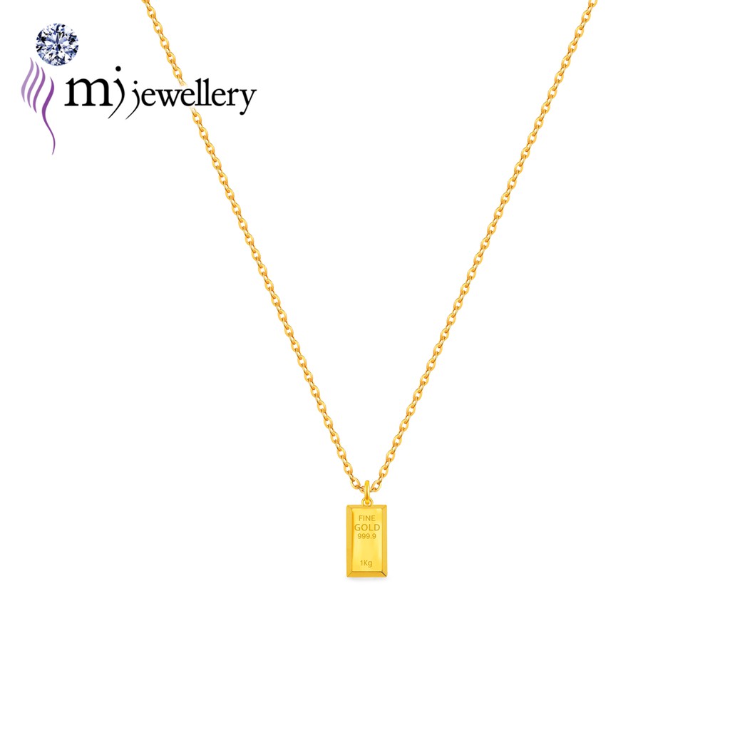 Buy Mj Jewellery 916 Gold Bar Mini Pendant With Polo Necklace Set Seetracker Malaysia