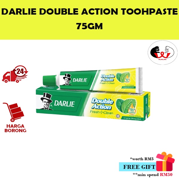 Darlie Double Action Fluoride Toothpaste Original Strong Mint (75g)