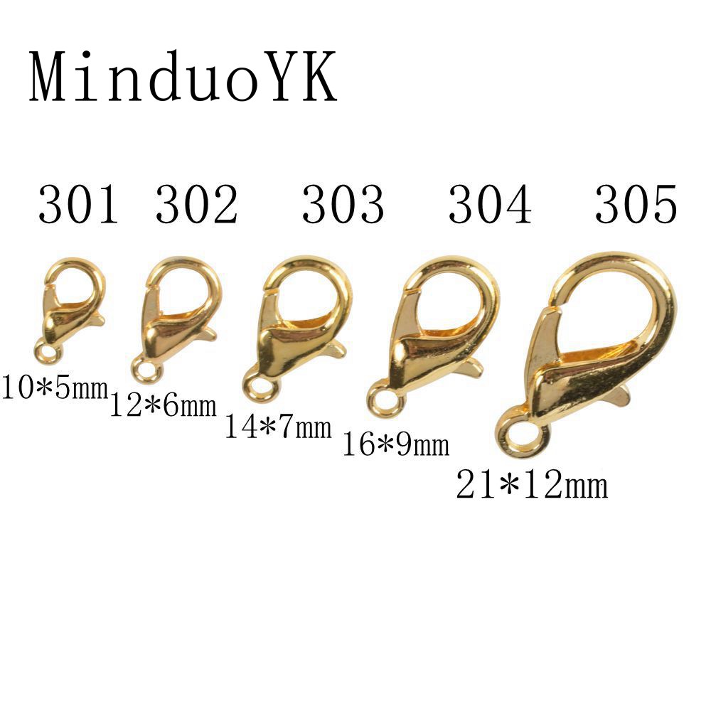 100Pcs lobster Clip clasp Hooks necklace bracelet chain DIY Accessories 12mm 