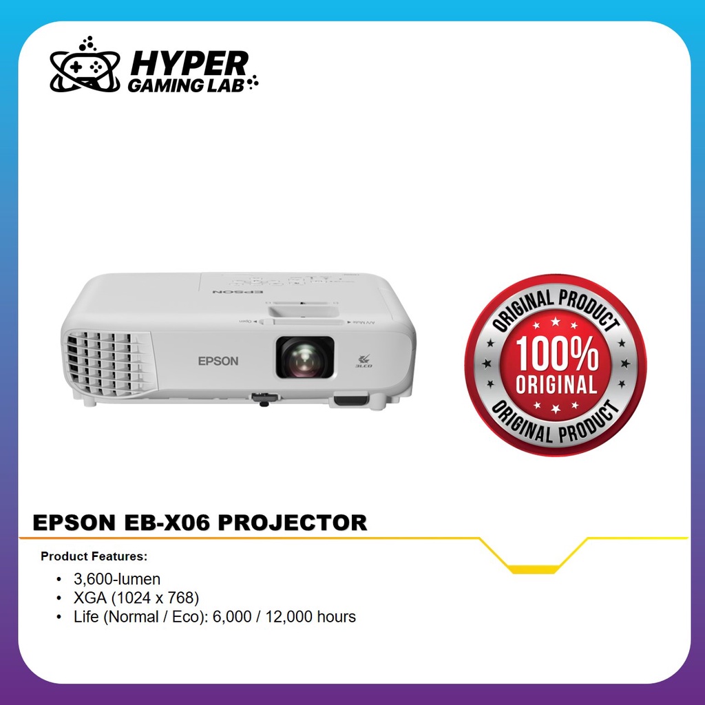 Epson EBX06 XGA 3LCD Projector Shopee Malaysia