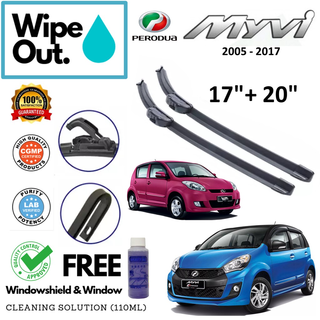 Perodua MYVI 2005 2011 , 2012 2017 WipeOut NANODRYTech SILICONE