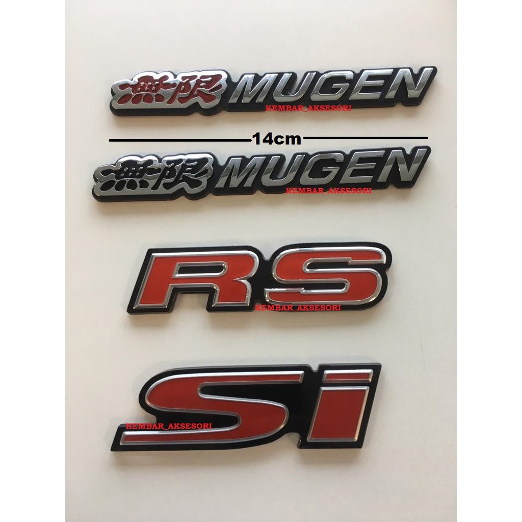 EMBLEM LOGO Honda MUGEN SI RS HONDA CIVIC FD FC JAZZ GK FACELIFT 