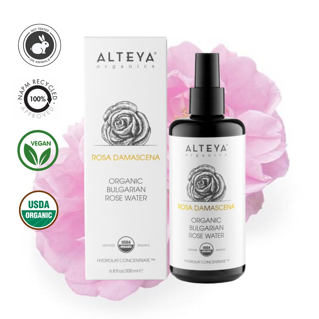 Alteya Organics Organic Rose Water 200ml Glass Spray [Expiry Mar
