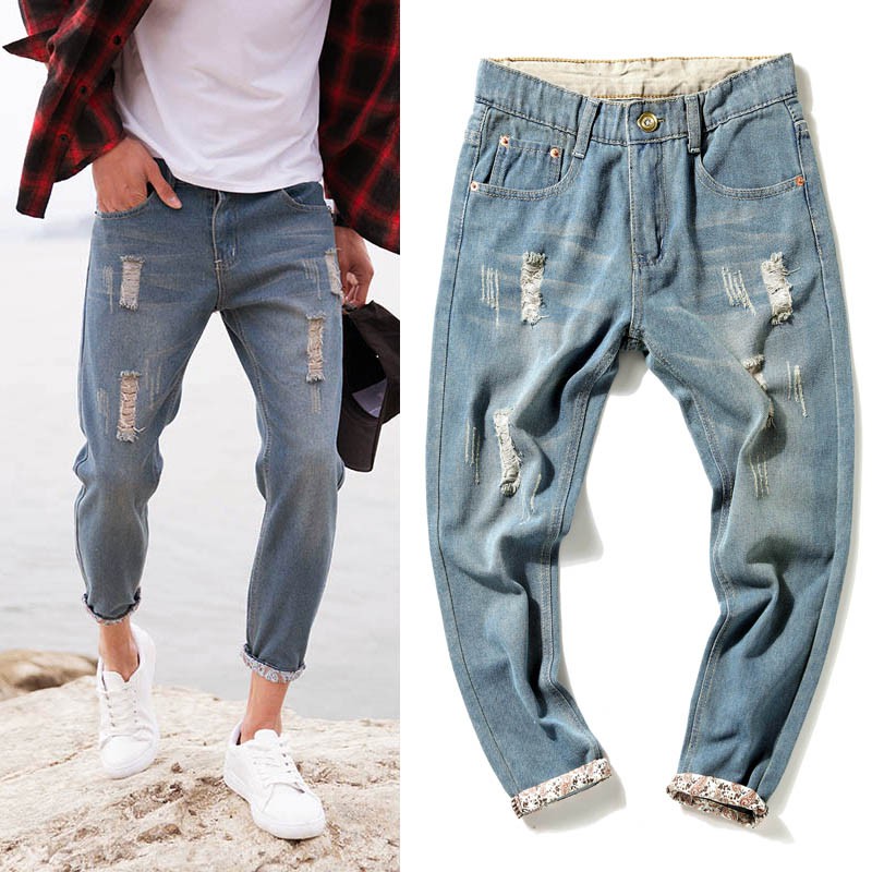 denim long pants
