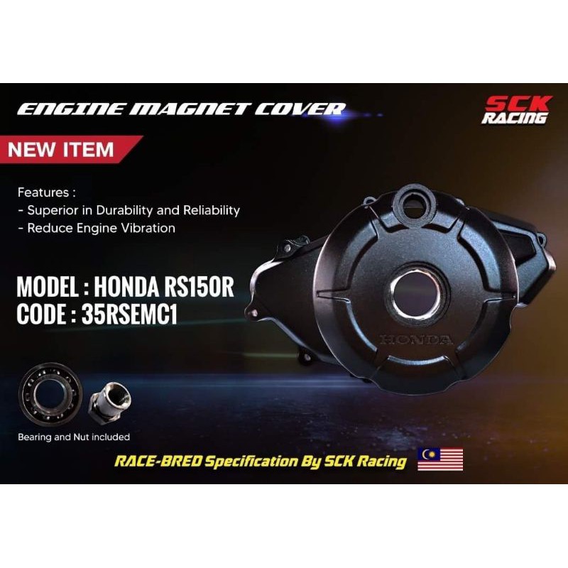 SCK RACING HONDA RS150R MAGNET COVER WITH BEARING  Shopee Malaysia