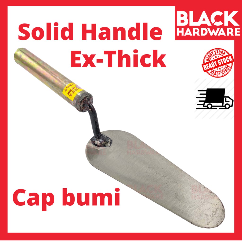 Black Hardware 7" Contractor Wall Paint Cememt Dinding Brick Trowel Scrapper Sudu Batu Bata Besi Kayu Handle Tool Set 灰匙