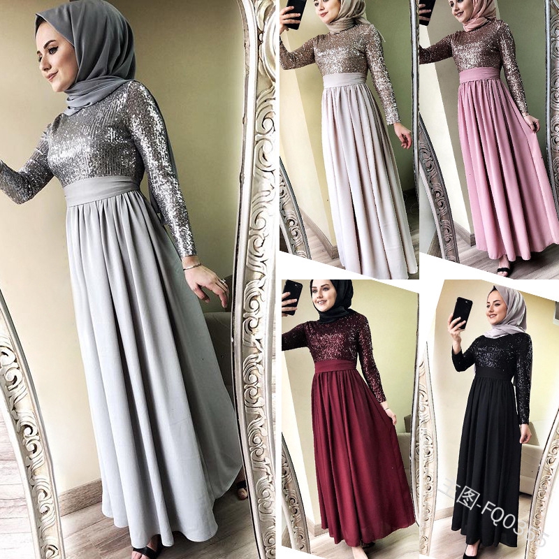 dress glitter muslimah