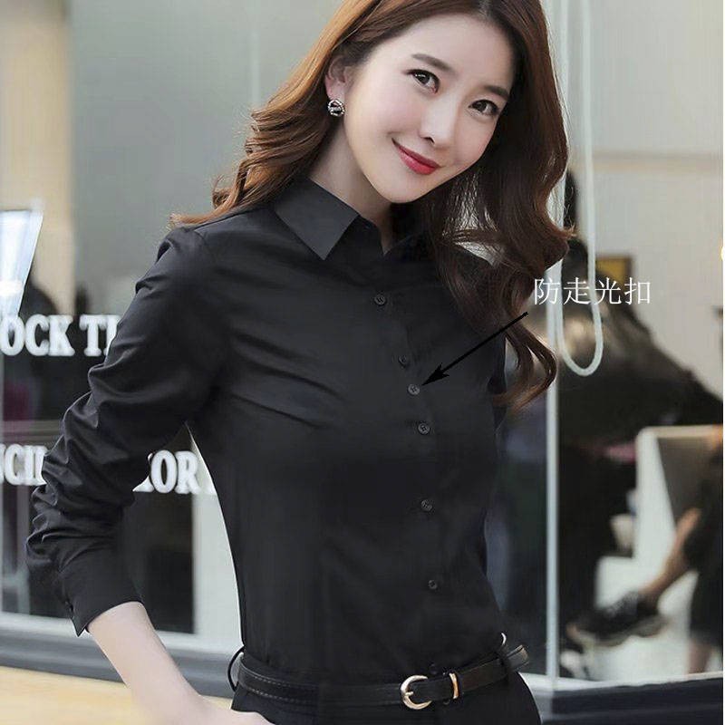 black formal shirt womens