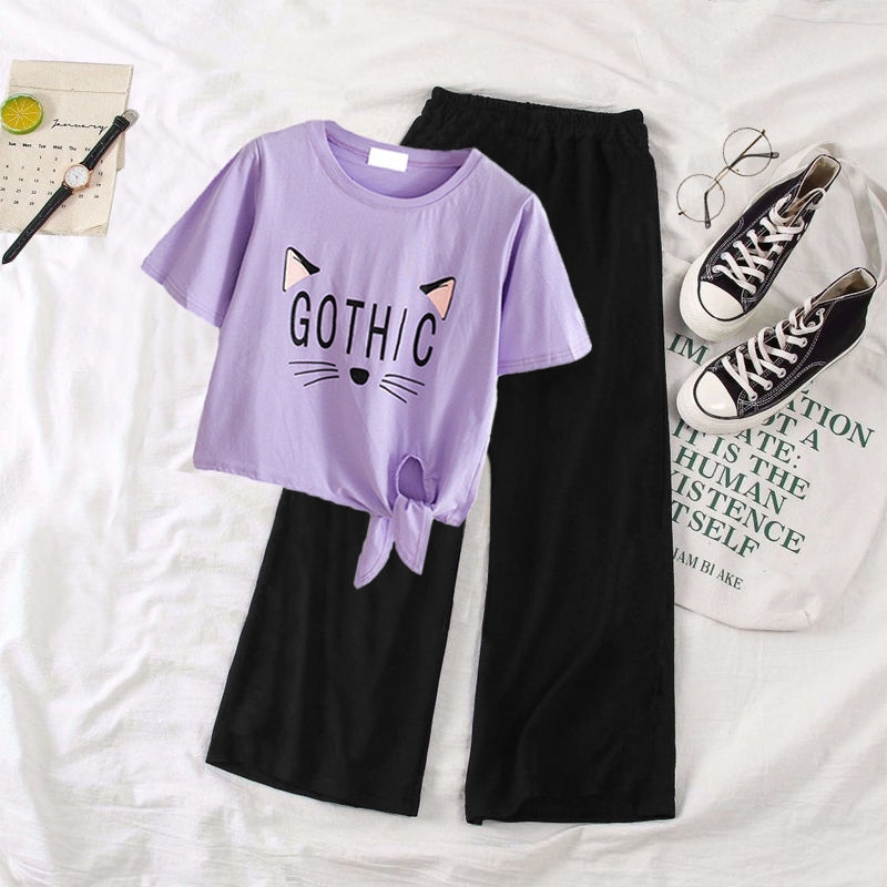 women short t shirt and pants outfit 2024 new summer two piece sets ladies fashion korean clothes