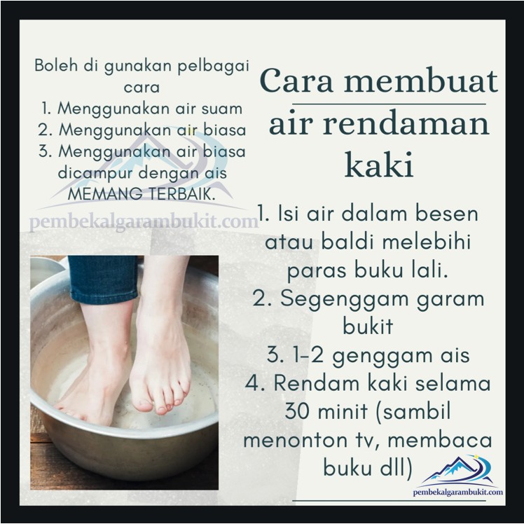 Khasiat Rendaman Kaki Air Garam Bukit Himalaya