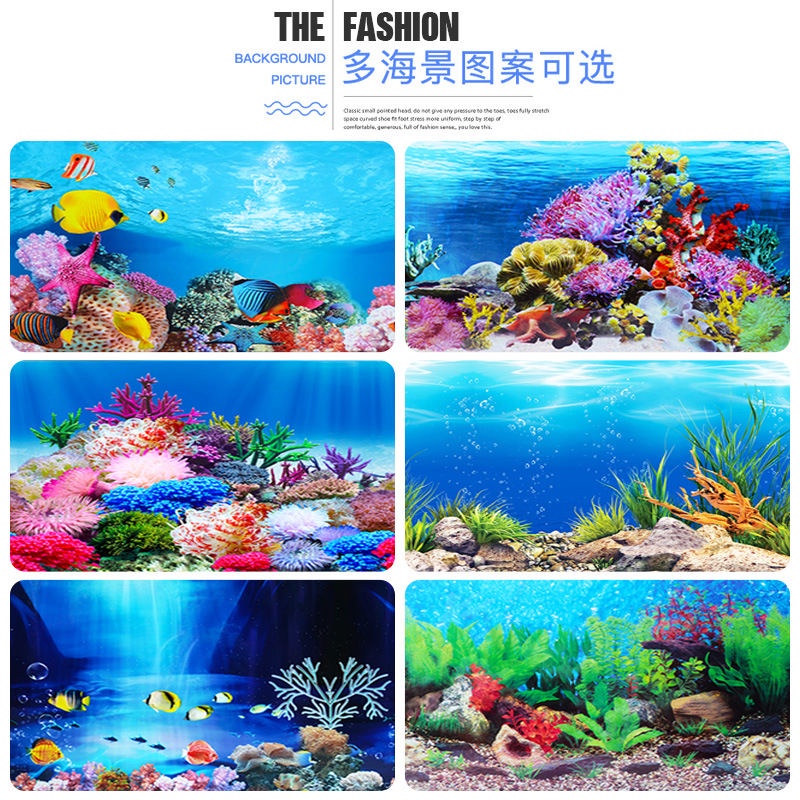 Fish tank background paper HD drawing 3D  three-dim鱼缸背景画纸高清图3D立体鱼缸背景画水族贴纸鱼缸壁纸鱼缸背景板 | Shopee Malaysia