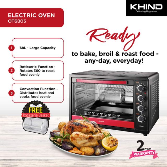 Khind 68L Electric Oven OT6805 OT6805 Shopee Malaysia