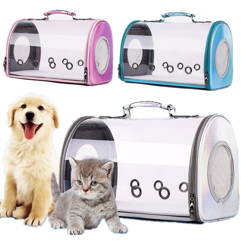 Japanese Elegant Transparent Carrier Pet Bag Beg Kucing  