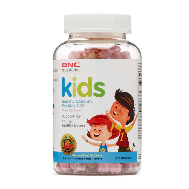 GNC Kids Gummy Calcium 120 Capsules Support for Strong Healthy Bones 2 ...