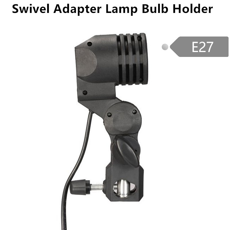 Swivel Adapter Lamp Bulb Holder E27 Umbrella Bracket for GoPro/Camera