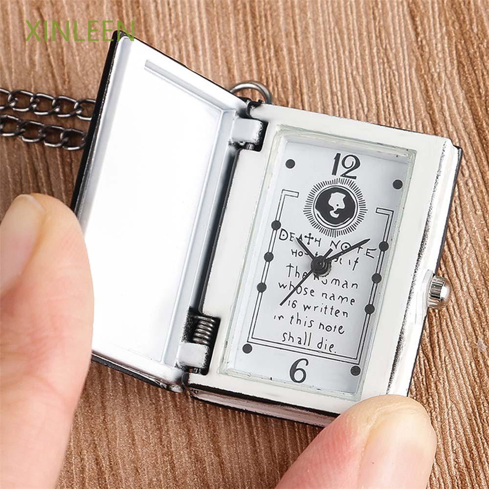 XINLEEN Exquisite Quartz Necklace Retro Alloy Death Note Pendant Bronze Fashion Jewelry Gift Anime Jewelry Black Pocket Watch/Multicolor