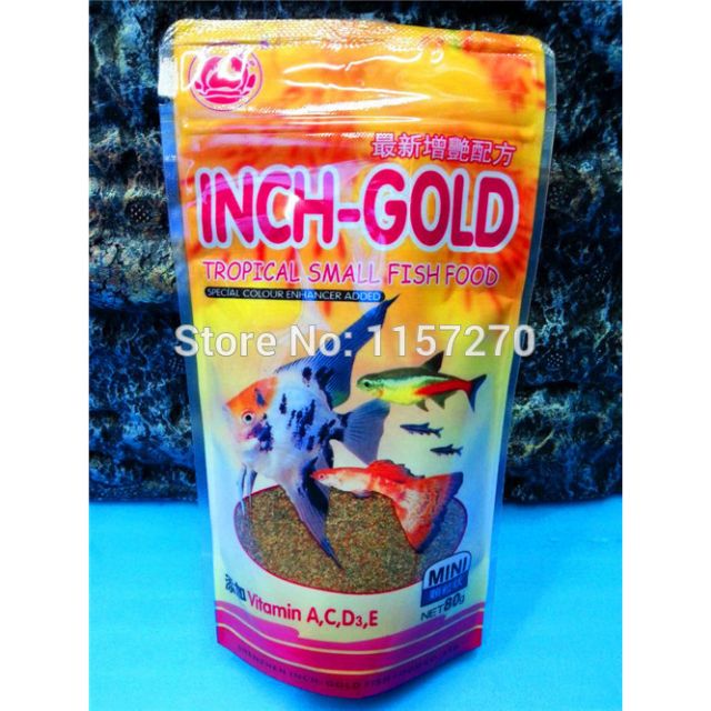 inch gold tropical small fish food