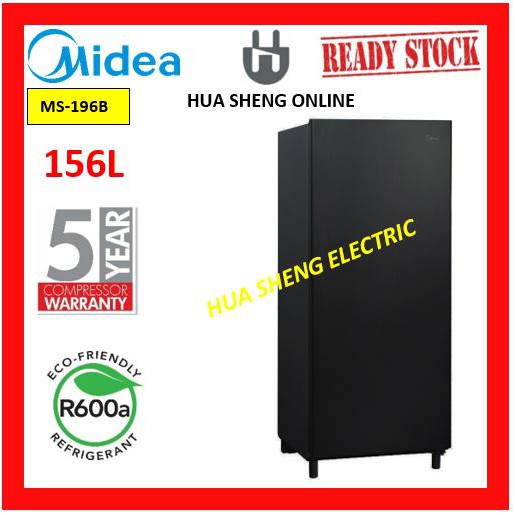 Ready Stock Midea Single Door Refrigerator Ms 196 156l Shopee Malaysia