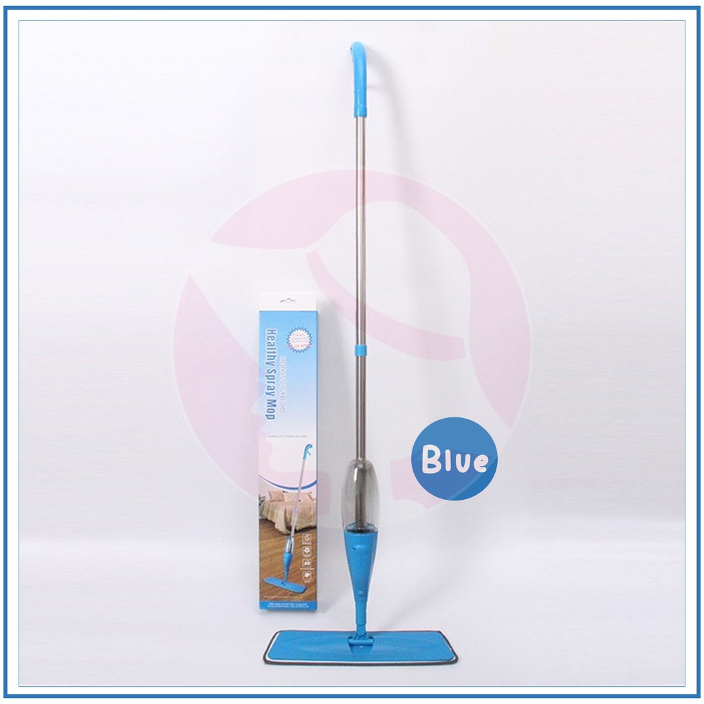 Healthy Spray Mop Washable Microfiber Pad Lantai Cloth Clean Degerming Flat  Persembur Stainless Steel Handle Reusable