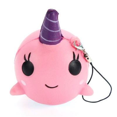 pink narwhal squishy