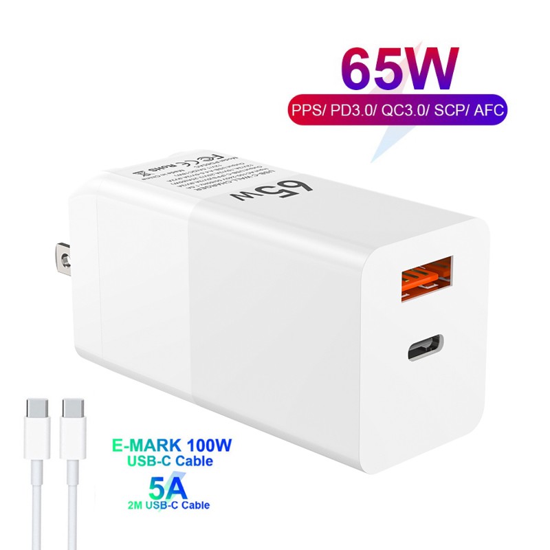 GaN Charger 65W USB C PD Charger Quick Charge 3.0 QC3.0 PPS SCP AFC PD3.0  PD USB-C Type C Fast USB Charger For Macbook Pro iPhone Samsung Huawei  Xiaomi | Shopee Malaysia