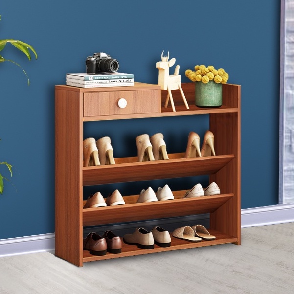 Finsso: Calix Wooden Shoe Rack / Shoe Cabinet /Rak Kasut