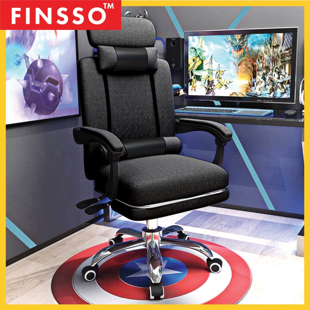 FINSSO : Remon 355 Ergonomic Designed High Backrest Swivel Mesh Office Chair Gaming Chair Computer Chair Office Kerusi